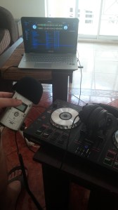 Improvisiertes Außenstudio in Abuja